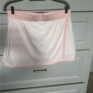 Elegant Pink and White A-Line Skirt